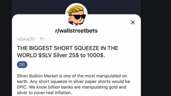 Silver benefits from Redditt’s WallStreetBets forum, but there is more to the story